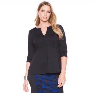 Eloquii Black Empire Flare Top 22